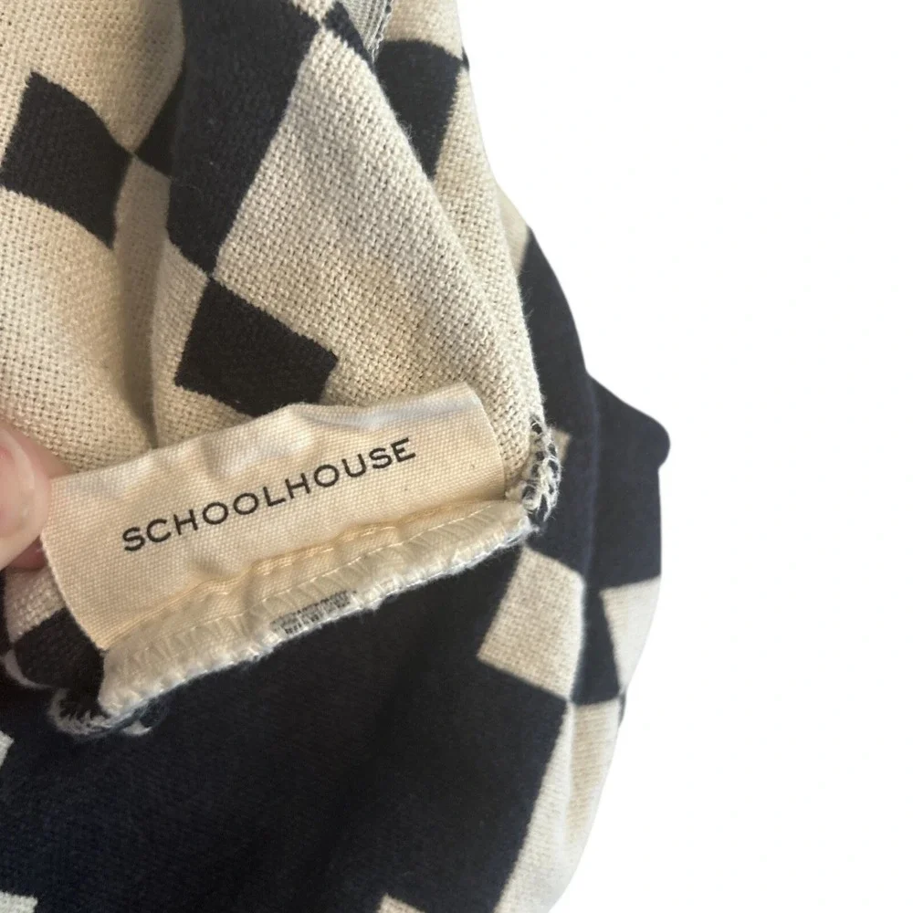 Schoolhouse Pillow Sham Winter + Summer Cotton Pillow Sham in Winter Summer Navy